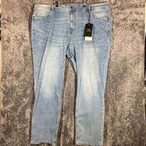 The Perfect Jean Mens 48x34 Light Wash Thick Thicc Stretch Performance Comfort